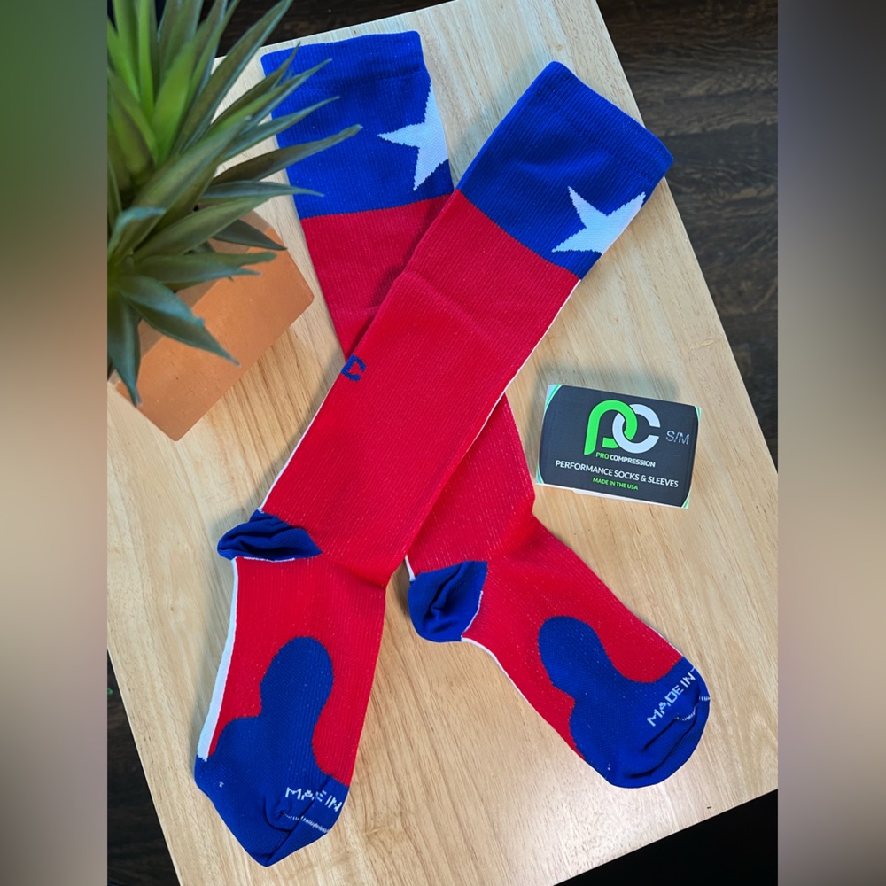 NWT- Procompression “Texas” Socks- Size S/M